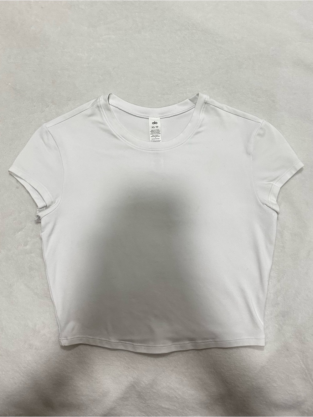 Alosoft Crop Finesse Short Sleeve White